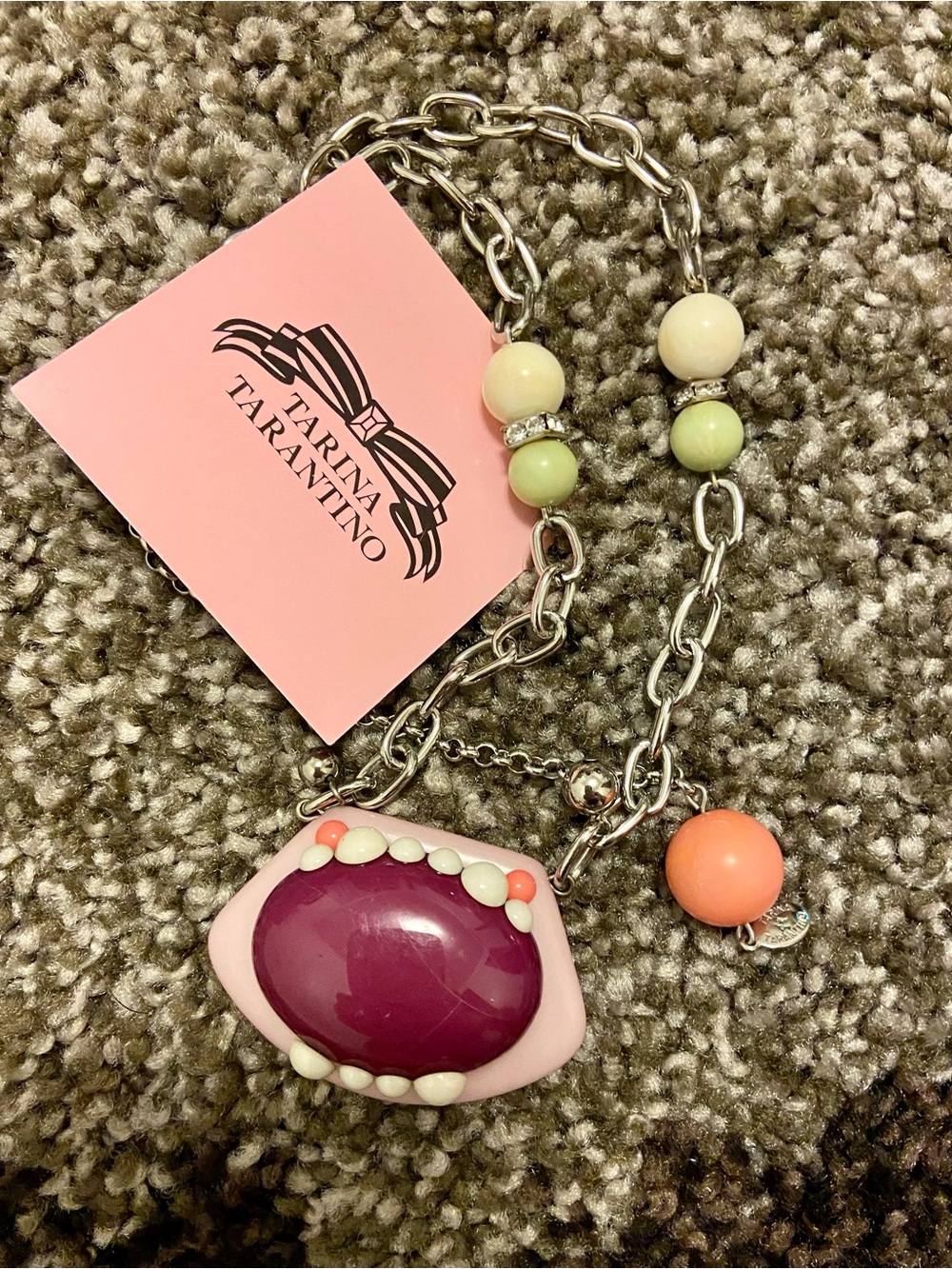 NoM NoM monster STrAnGe DeLiGhTs TT necklace mouth/teeth Tarina tarantino